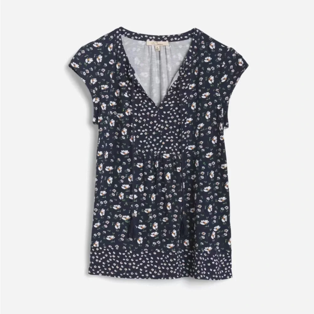 Les Serein Jasmine Split Neck Top S NWT - Picture 1 of 5